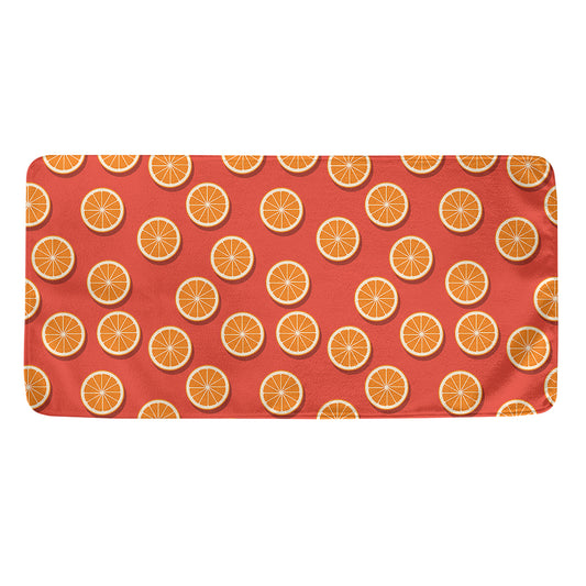 Orange Slices Pattern Print Towel