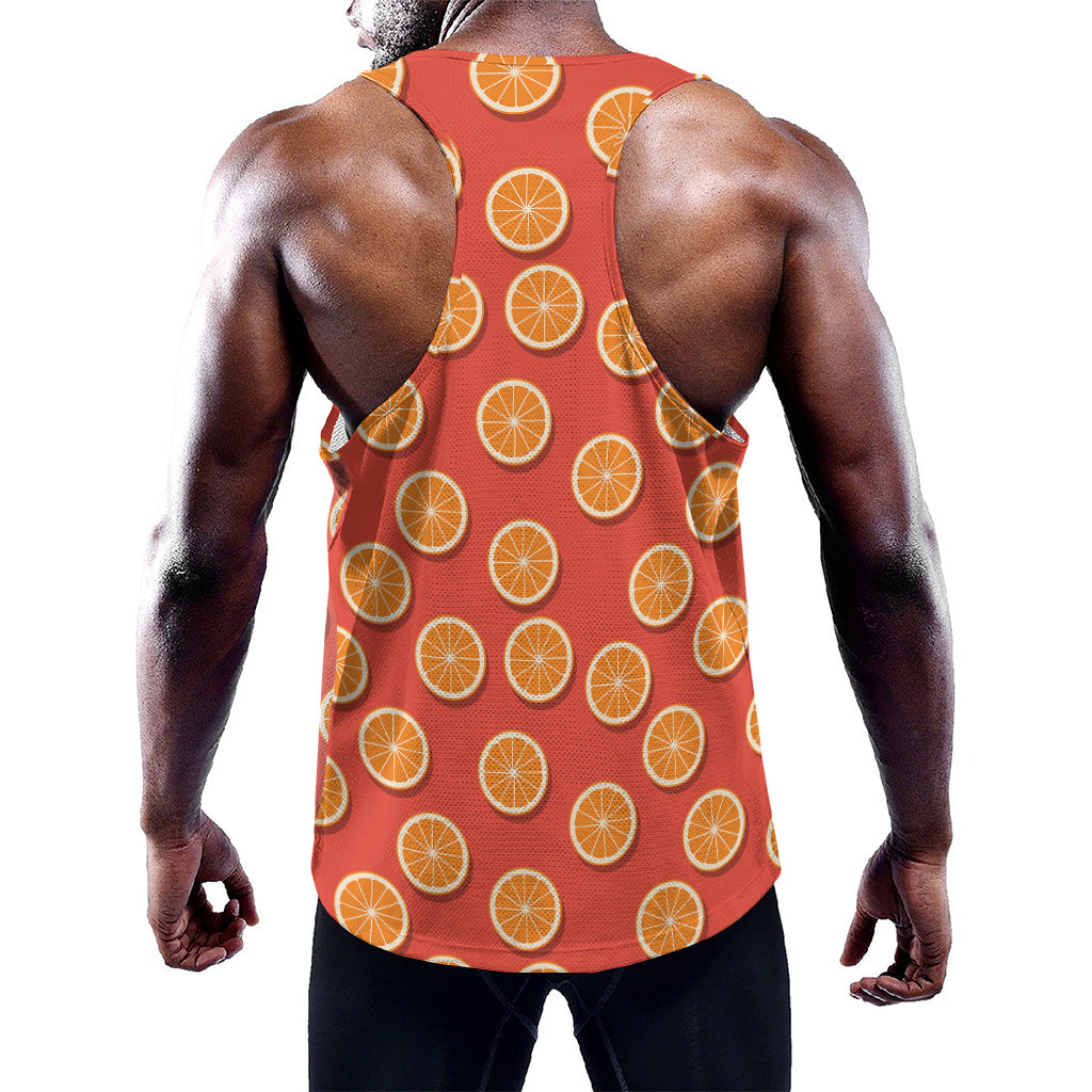 Orange Slices Pattern Print Training Tank Top