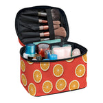 Orange Slices Pattern Print Travel Makeup Bag