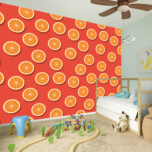 Orange Slices Pattern Print Wall Sticker
