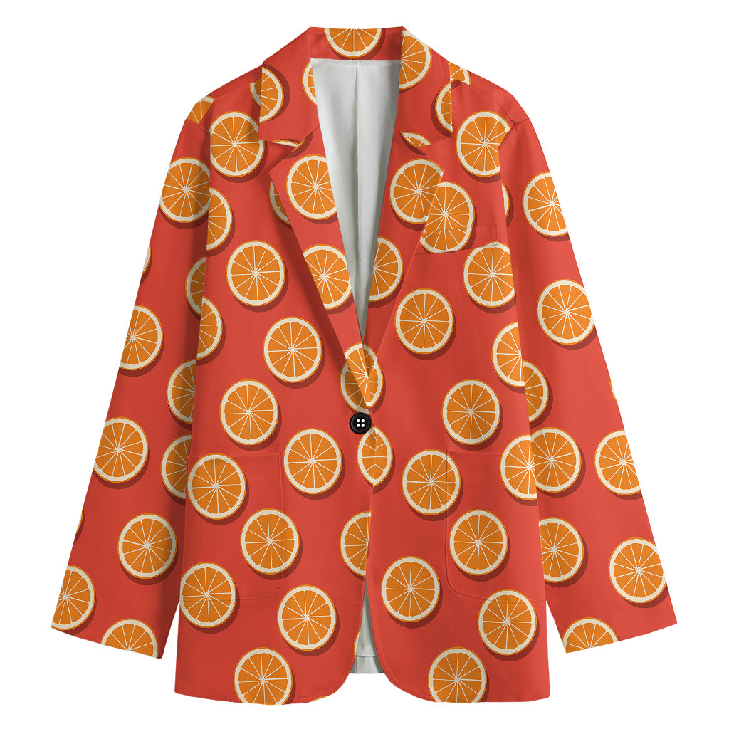 Orange Slices Pattern Print Women's Blazer