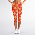 Orange Slices Pattern Print Women's Capri Leggings
