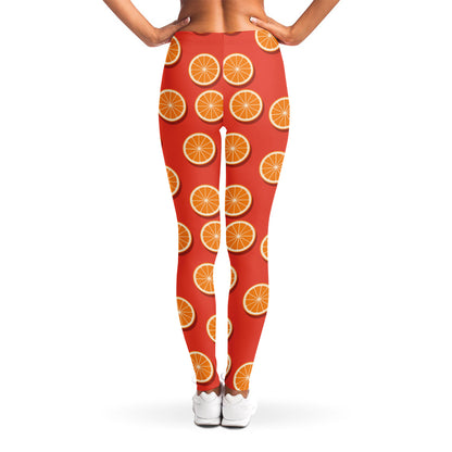 Orange Slices Pattern Print Women's Leggings