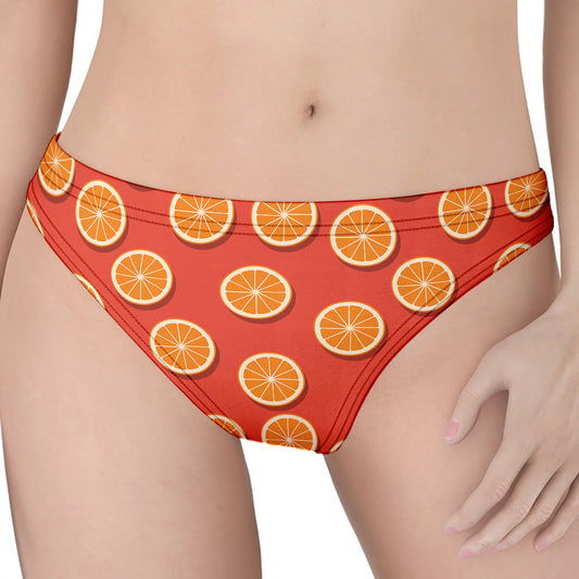 Orange Slices Pattern Print Women's Thong