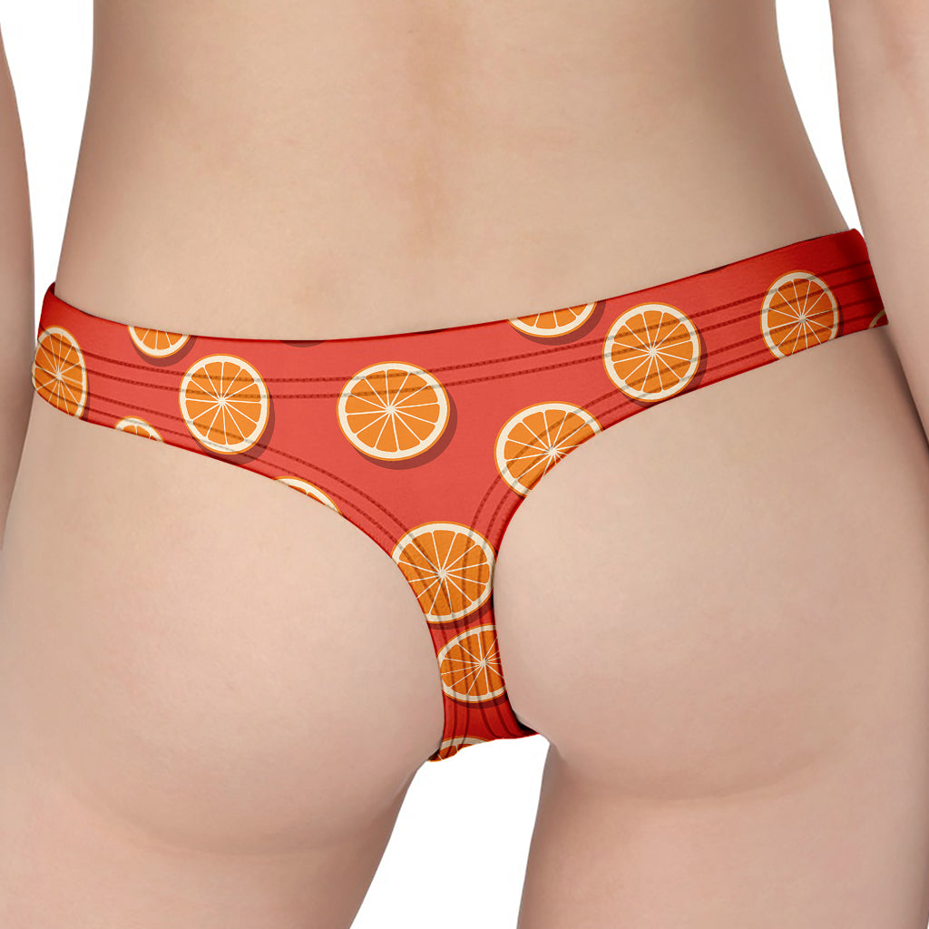 Orange Slices Pattern Print Women's Thong