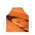 Orange Snake Print Adjustable Apron
