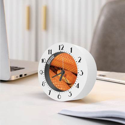 Orange Snake Print Alarm Clock