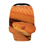 Orange Snake Print Baby Seat Cover
