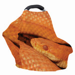 Orange Snake Print Baby Seat Cover