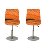 Orange Snake Print Bar Stool Covers