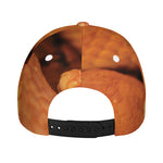 Orange Snake Print Baseball Cap