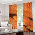Orange Snake Print Dimout Grommet Curtains