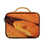 Orange Snake Print Briefcase Bible Bag