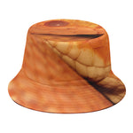 Orange Snake Print Bucket Hat