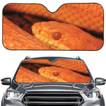 Orange Snake Print Car Windshield Sun Shade