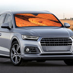 Orange Snake Print Car Windshield Sun Shade