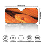 Orange Snake Print Car Windshield Sun Shade