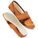 Orange Snake Print Casual Shoes