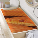 Orange Snake Print Changing Pad Cover