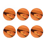 Orange Snake Print Coaster Set
