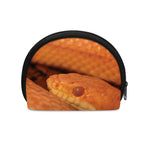Orange Snake Print Coin Purse