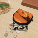 Orange Snake Print Coin Purse