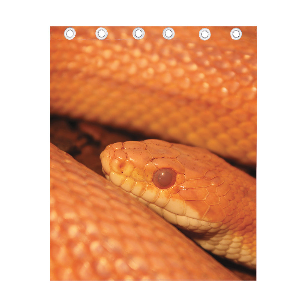 Orange Snake Print Curtain