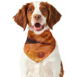 Orange Snake Print Dog Bandana
