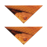 Orange Snake Print Dog Bandana