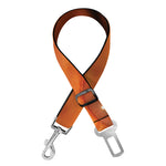 Orange Snake Print Dog Seat Belt