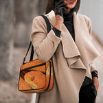 Orange Snake Print Double Strap Bible Bag