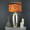 Orange Snake Print Drum Lamp Shade