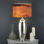 Orange Snake Print Drum Lamp Shade
