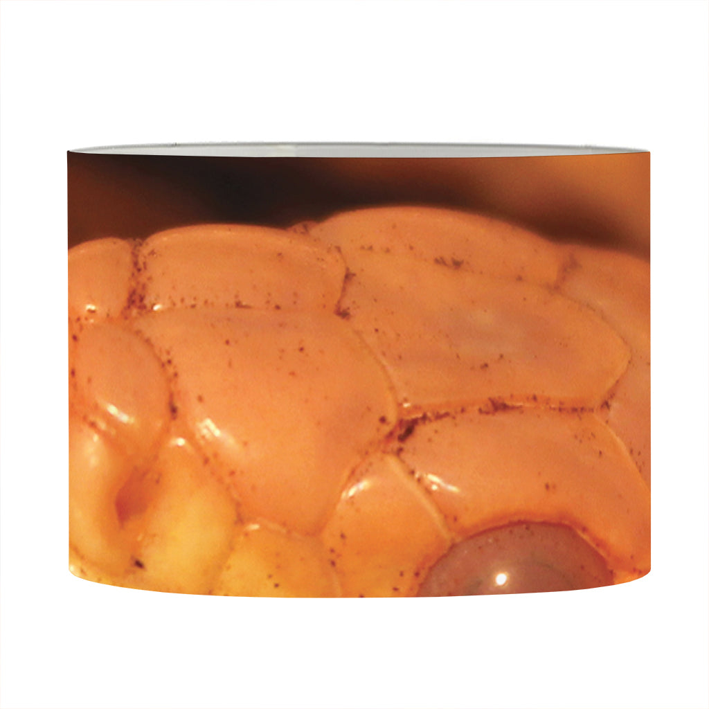 Orange Snake Print Drum Lamp Shade