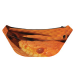 Orange Snake Print Fanny Pack
