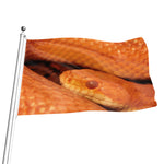 Orange Snake Print Flag