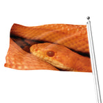 Orange Snake Print Flag