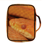 Orange Snake Print Front Pocket Bible Bag