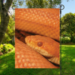 Orange Snake Print Garden Flag