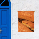 Orange Snake Print Garden Flag