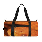 Orange Snake Print Gym Bag