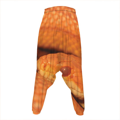 Orange Snake Print Hammer Pants