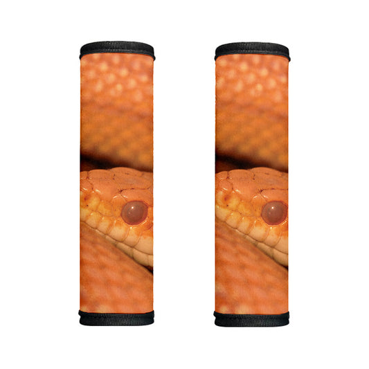 Orange Snake Print Handle Covers