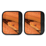 Orange Snake Print Handle Covers
