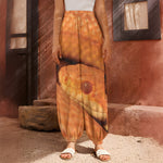 Orange Snake Print Harem Pants