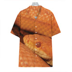 Orange Snake Print Hawaiian Shirt