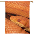 Orange Snake Print House Flag