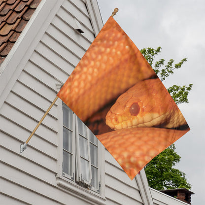 Orange Snake Print House Flag