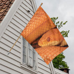 Orange Snake Print House Flag