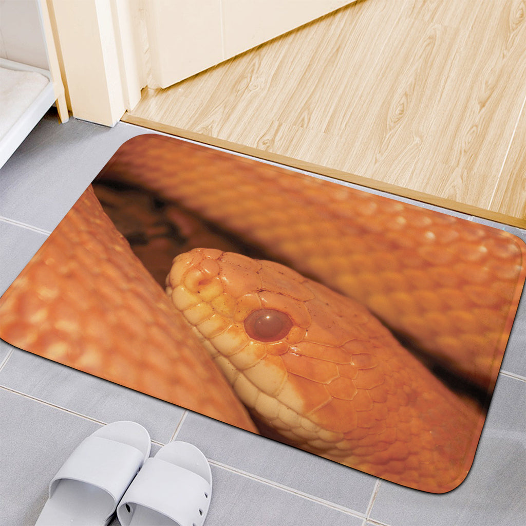 Orange Snake Print Indoor Door Mat